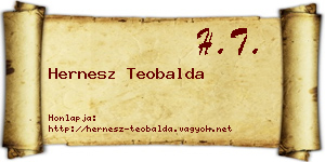 Hernesz Teobalda névjegykártya